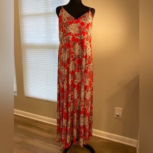 Vince Camuto Red Floral Maxi Tank Summer Dress Size XL